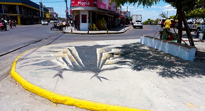 Resultado de imagem para Obras de revitalizaÃ§Ã£o em antigos pontos de lixo agora contam com pinturas 3D