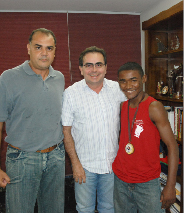 Atleta foi recebido pelo Prefeito Leônidas
