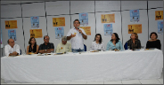 Prefeito Leônidas durante o lançamento dos projetos