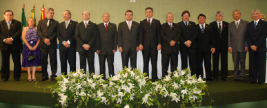 Prefeito Leônidas Cristino, Vice-Prefeito Clodoveu Arruda e o novo Secretariado