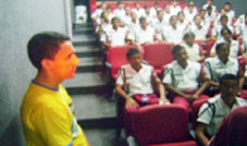 Momento do encontro com o jovem embaixador