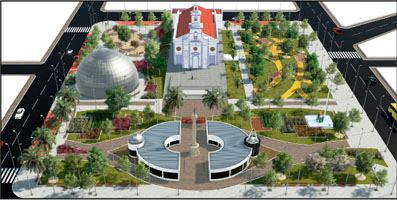 Maquete eletrônica das obras na Praça do Patrocínio