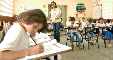 aluno em sala de aula