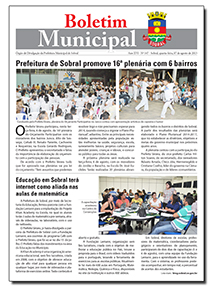 capa do boletim municipal de sobral