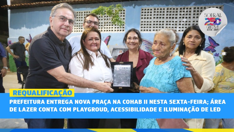 Prefeitura entrega nova praça na Cohab II nesta sexta-feira (01/12)