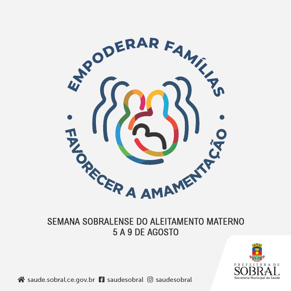 Resultado de imagem para Prefeitura realiza Semana Sobralense do Aleitamento Materno de 5 a 10 de agosto